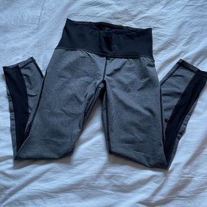 Adorable lulu leggings with black mesh detail down the side